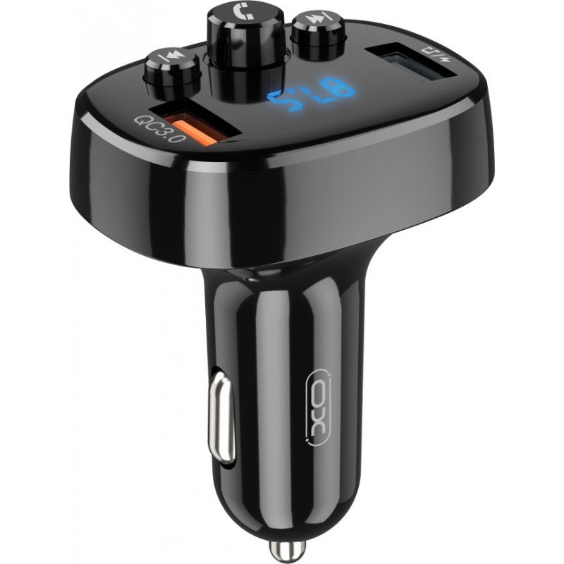 Φορτιστής Αυτοκινήτου XO Bluetooth MP3 Car Charger 18W & Transmiter FM Black