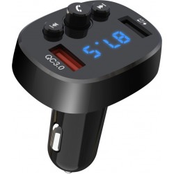 Φορτιστής Αυτοκινήτου XO Bluetooth MP3 Car Charger 18W & Transmiter FM Black