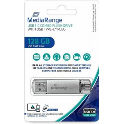 MediaRange Pendrive MR938 128GB USB Type-C 3.1 Silver