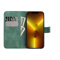 Θήκη Book Leather Wallet Realme 12+ Card Holder Green