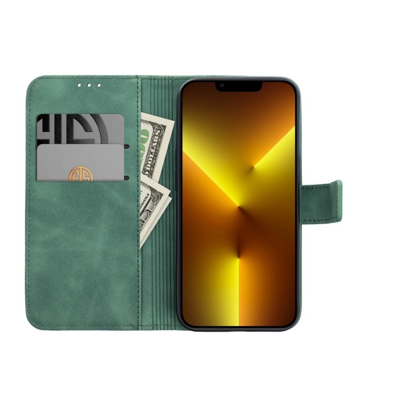 Θήκη Book Leather Wallet Google Pixel 9 / 9 Pro Card Holder Green