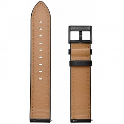 Ανταλλακτικό λουράκι Genuine Leather Black για Samsung Galaxy Watch3(45mm)/Watch(46mm)/Huawei Watch 3 (46mm)/ Watch 3 Pro (48mm)/GT 2/Pro/Honor GS Pro/Amazfit GTR 3 (46mm)/GTR 3 Pro/GTR(47mm)/ Stratos 3(48mm) (22mm)