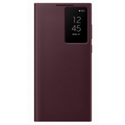 Θήκη Samsung Clear View Cover EF-ZS908CEEGEE Galaxy S22 Ultra 5G S908 Burgundy (Original)