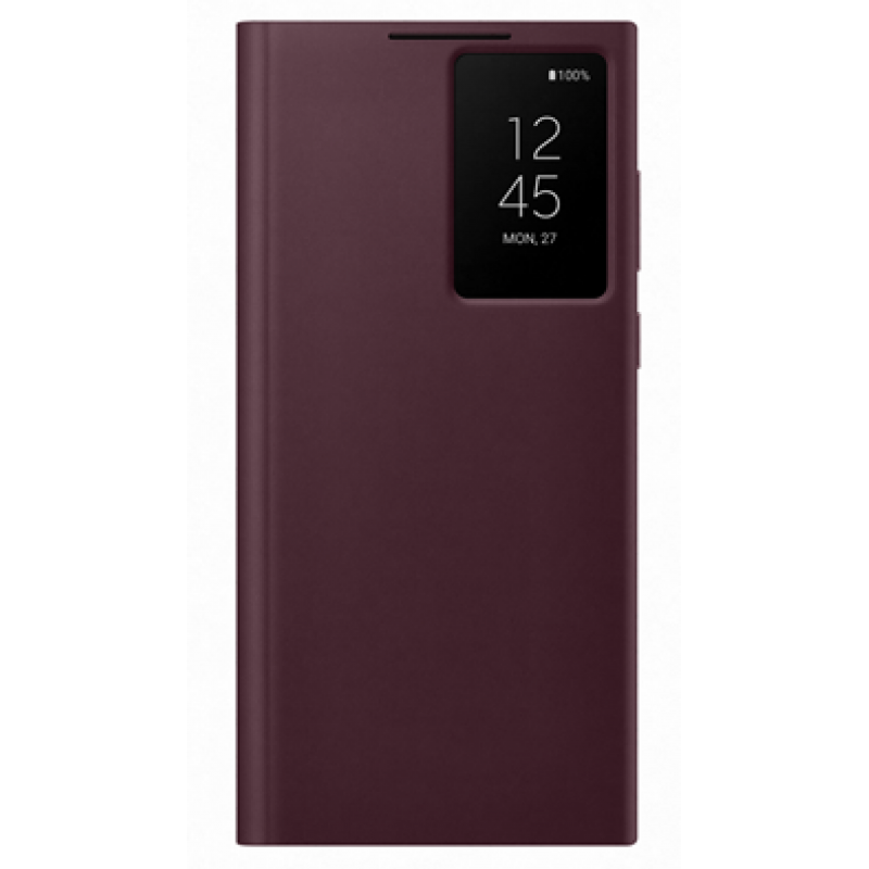 Θήκη Samsung Clear View Cover EF-ZS908CEEGEE Galaxy S22 Ultra 5G S908 Burgundy (Original)