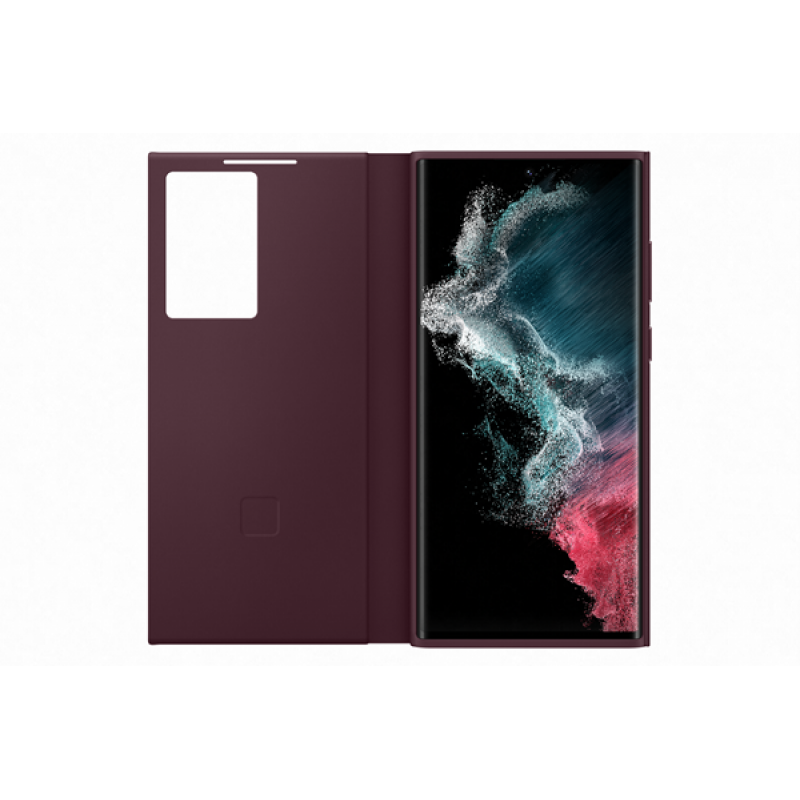 Θήκη Samsung Clear View Cover EF-ZS908CEEGEE Galaxy S22 Ultra 5G S908 Burgundy (Original)
