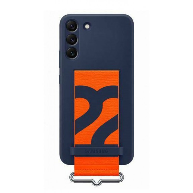 Θήκη Samsung Silicone Cover Strap EF-GS901TNEGWW Galaxy S22 5G S901 Navy (Original)