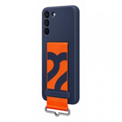 Θήκη Samsung Silicone Cover Strap EF-GS901TNEGWW Galaxy S22 5G S901 Navy (Original)