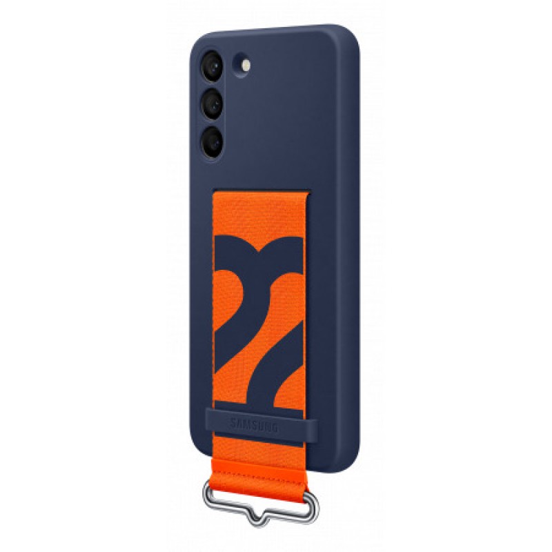 Θήκη Samsung Silicone Cover Strap EF-GS901TNEGWW Galaxy S22 5G S901 Navy (Original)