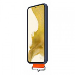 Θήκη Samsung Silicone Cover Strap EF-GS901TNEGWW Galaxy S22 5G S901 Navy (Original)