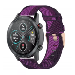 Ανταλλακτικό λουράκι Sailcloth Purple για Samsung Galaxy Watch5 (40mm & 42mm)/Watch4 (40mm & 44mm)/ Watch4 Classic (42mm & 46mm)/ Watch3(41mm)/Active 2(40/44mm)/Amazfit GTS 3 (43mm)/GTR(42mm) (20mm)