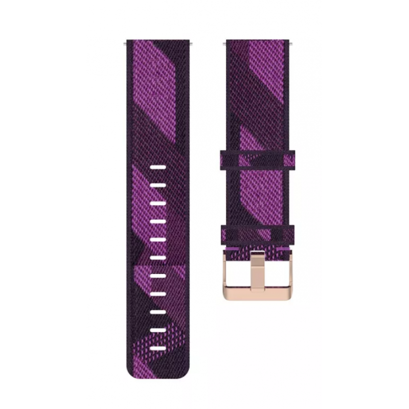 Ανταλλακτικό λουράκι Sailcloth Purple για Samsung Galaxy Watch5 (40mm & 42mm)/Watch4 (40mm & 44mm)/ Watch4 Classic (42mm & 46mm)/ Watch3(41mm)/Active 2(40/44mm)/Amazfit GTS 3 (43mm)/GTR(42mm) (20mm)