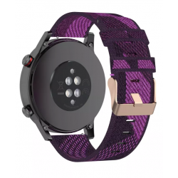 Ανταλλακτικό λουράκι Sailcloth Purple για Samsung Galaxy Watch5 (40mm & 42mm)/Watch4 (40mm & 44mm)/ Watch4 Classic (42mm & 46mm)/ Watch3(41mm)/Active 2(40/44mm)/Amazfit GTS 3 (43mm)/GTR(42mm) (20mm)