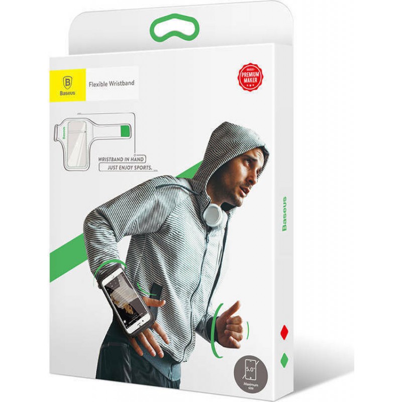 Θήκη Baseus Flexible Wristband CWYD-A06 έως 5" Green