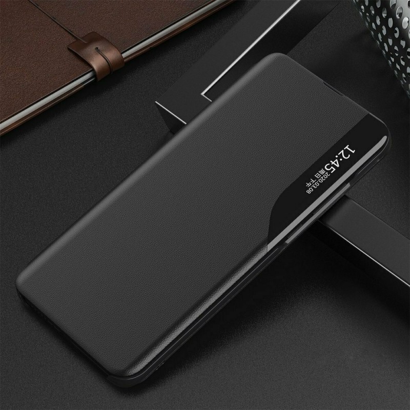 Θήκη Smart View Flip Xiaomi Note 11 5G/Note 11T 5G/Poco M4 Pro 5G Leather Black