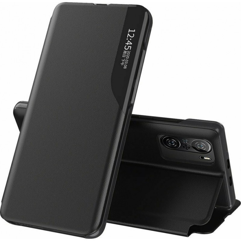 Θήκη Smart View Flip Xiaomi Note 11 5G/Note 11T 5G/Poco M4 Pro 5G Leather Black