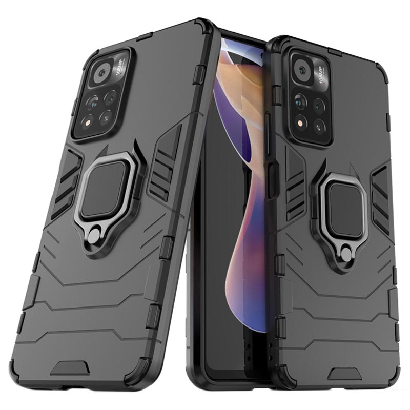 Θήκη Ring Armor Magnetic Stand Xiaomi Note 11 5G/Note 11T 5G/Poco M4 Pro 5G Shockproof Black