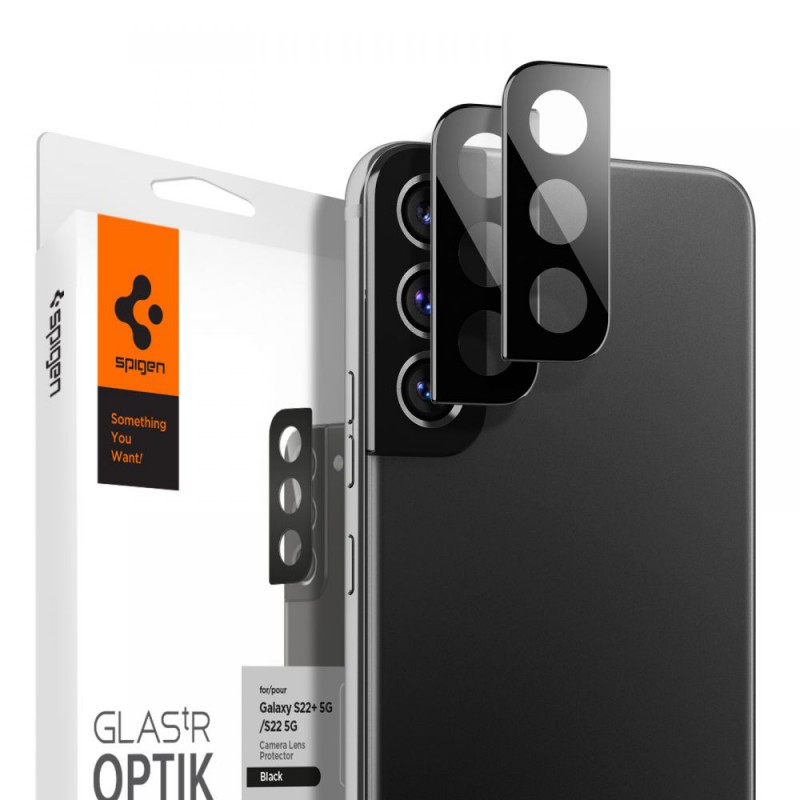 Γυαλί Προστασίας Spigen Optik.Tr Camera Lens Samsung Galaxy S22+ 5G S906 Black (AGL04146) 2τμχ