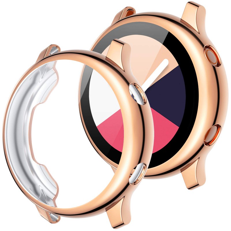 Θήκη PC Full Glass Screen Protector Samsung Galaxy Watch5 (44mm)/Watch4 (44mm) Rose Gold