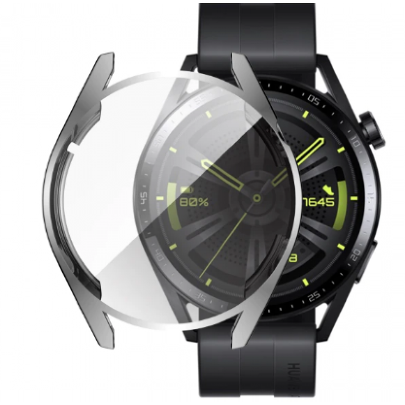 Θήκη Electroplated TPU Full Screen Cover Huawei Watch GT 3 (46mm) Silver