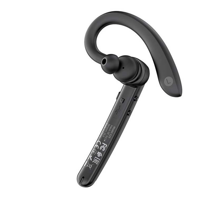 Ακουστικό Bluetooth Hoco S19 Heartful In-ear Handsfree Metal Grey