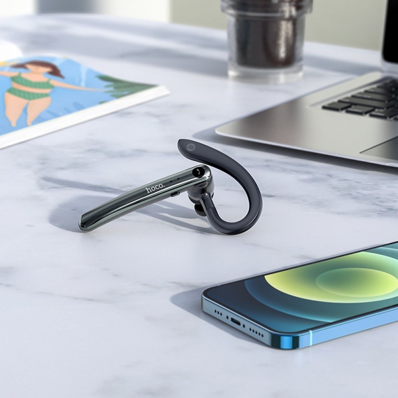 Ακουστικό Bluetooth Hoco S19 Heartful In-ear Handsfree Metal Grey