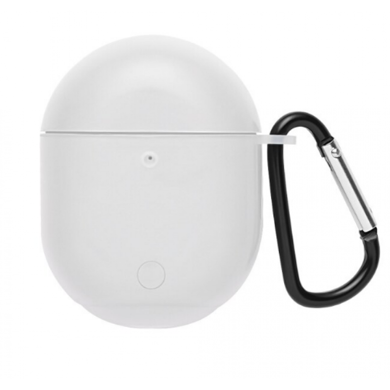 Θήκη Xiaomi Redmi Buds 3 Pro Silicone Skin with Carabiner White