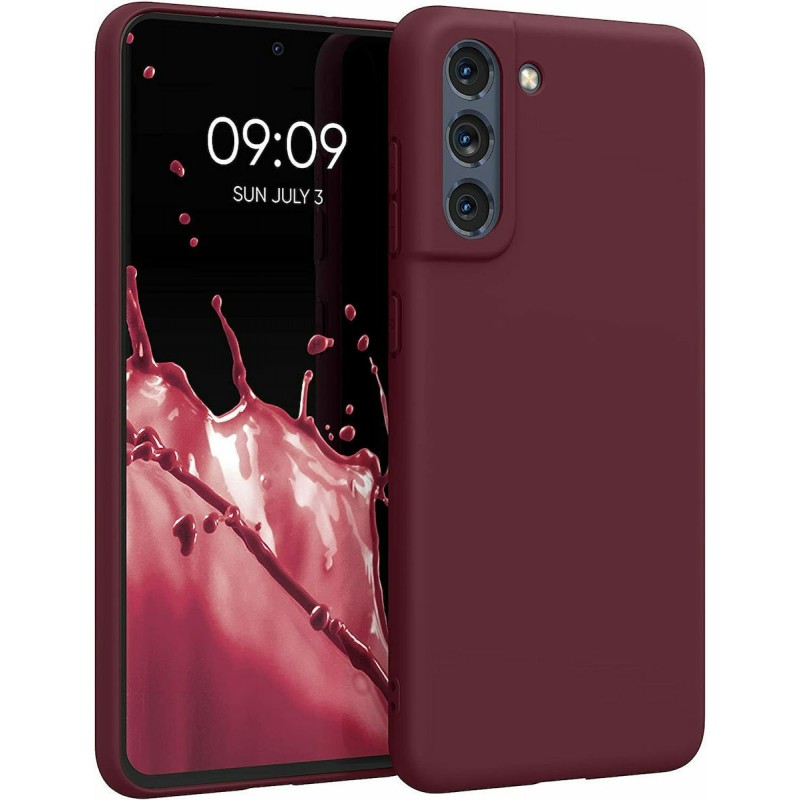 Θήκη Liquid Silicone Samsung Galaxy S21 FE G990B Burgundy