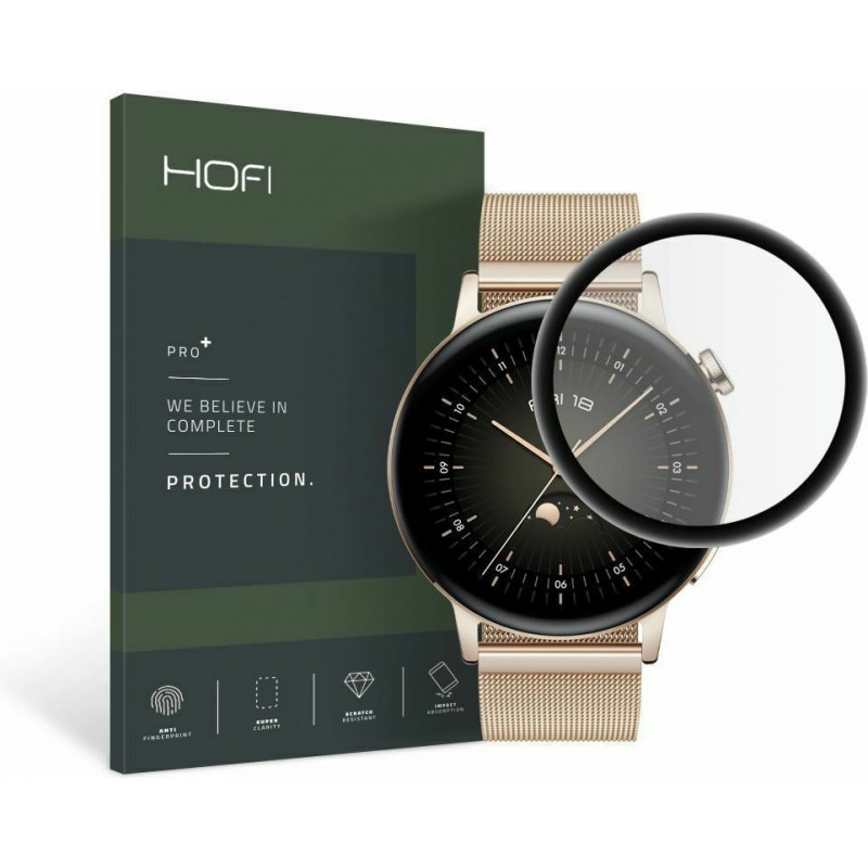 Γυαλί Προστασίας Hofi Huawei Watch GT 3 Pro (43mm) Tempered Glass Pro+ 9H AntiCrash / AntiShock Black