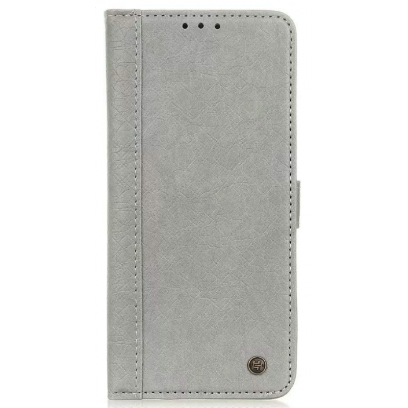 Θήκη PC Leather Wallet & Card Pocket Samsung Galaxy S22 Ultra 5G SM-S908 Grey