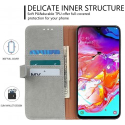 Θήκη PC Leather Wallet & Card Pocket Samsung Galaxy S22 Ultra 5G SM-S908 Grey