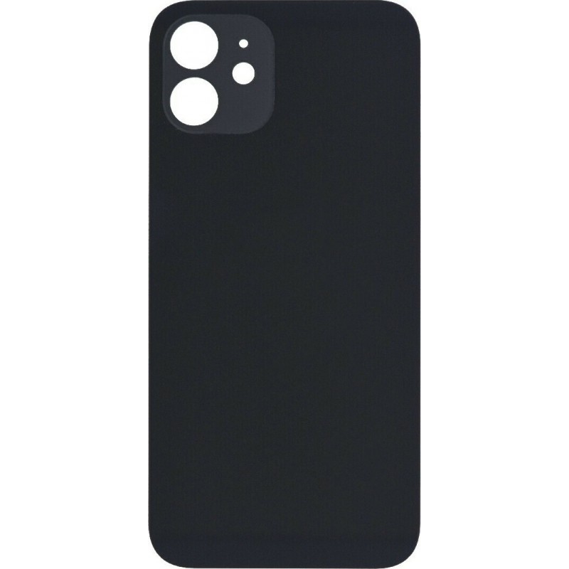 Καπάκι Μπαταρίας με Αυτοκόλλητη Ταινία Apple iPhone 12 (6.1") Back Cover Glass Black (OEM)