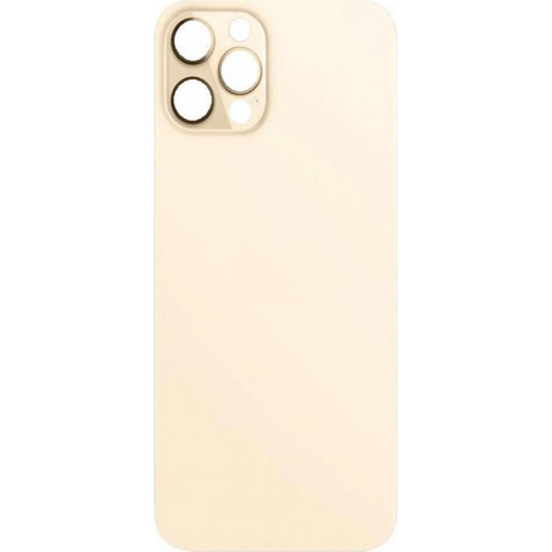 Καπάκι Μπαταρίας με Αυτοκόλλητη Ταινία Apple iPhone 12 Pro Max Back Cover Glass Gold (OEM)