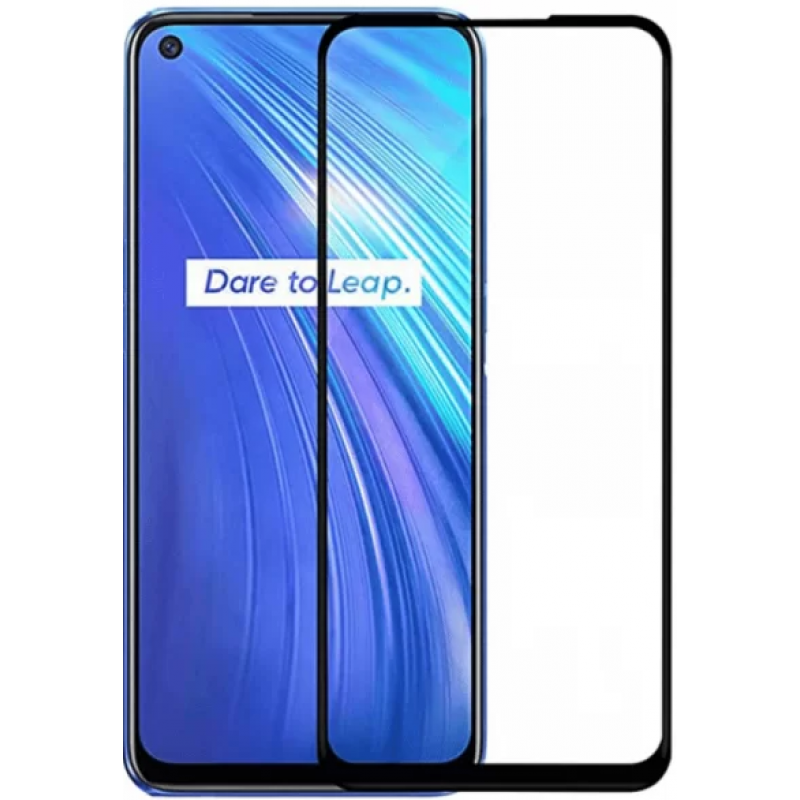 Γυαλί Προστασίας Realme 9i Full Glue Tempered Glass 9H Full Screen Cover AntiCrash / AntiShock Black