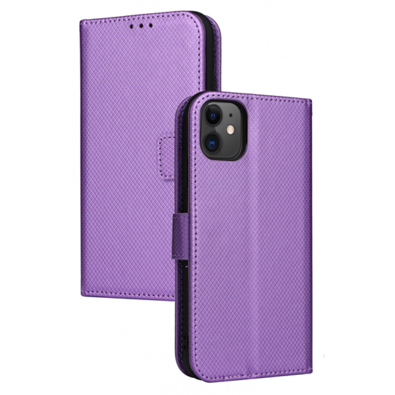 Θήκη Book Magnetic & Card Holder Wallet TCL 20R 5G T767H Purple