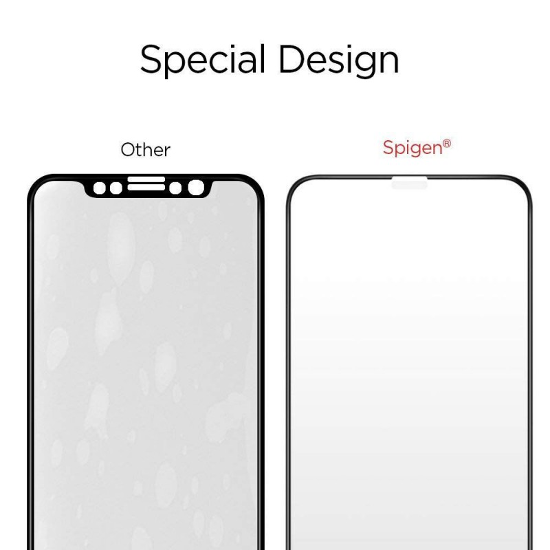 Γυαλί Προστασίας Spigen Glass FC Apple iPhone 11 (6.1") Full Screen Cover Black  (064GL25233)