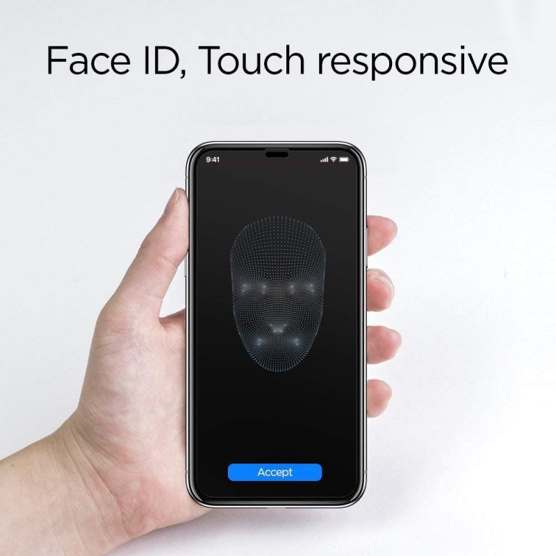 Γυαλί Προστασίας Spigen Glass FC Apple iPhone 11 (6.1") Full Screen Cover Black  (064GL25233)
