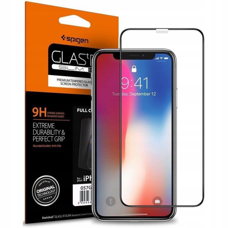 Γυαλί Προστασίας Spigen Glass FC Apple iPhone 11 (6.1") Full Screen Cover Black  (064GL25233)