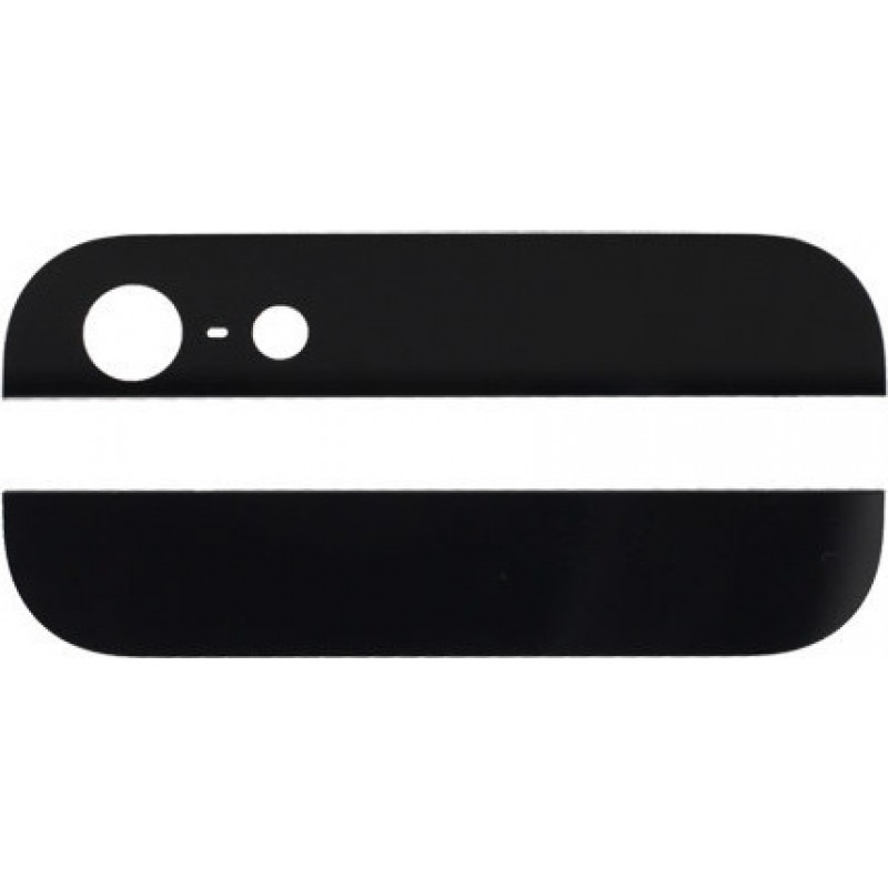 Apple Iphone 5 Πίσω Γυάλινo Κάλλυμα Black 