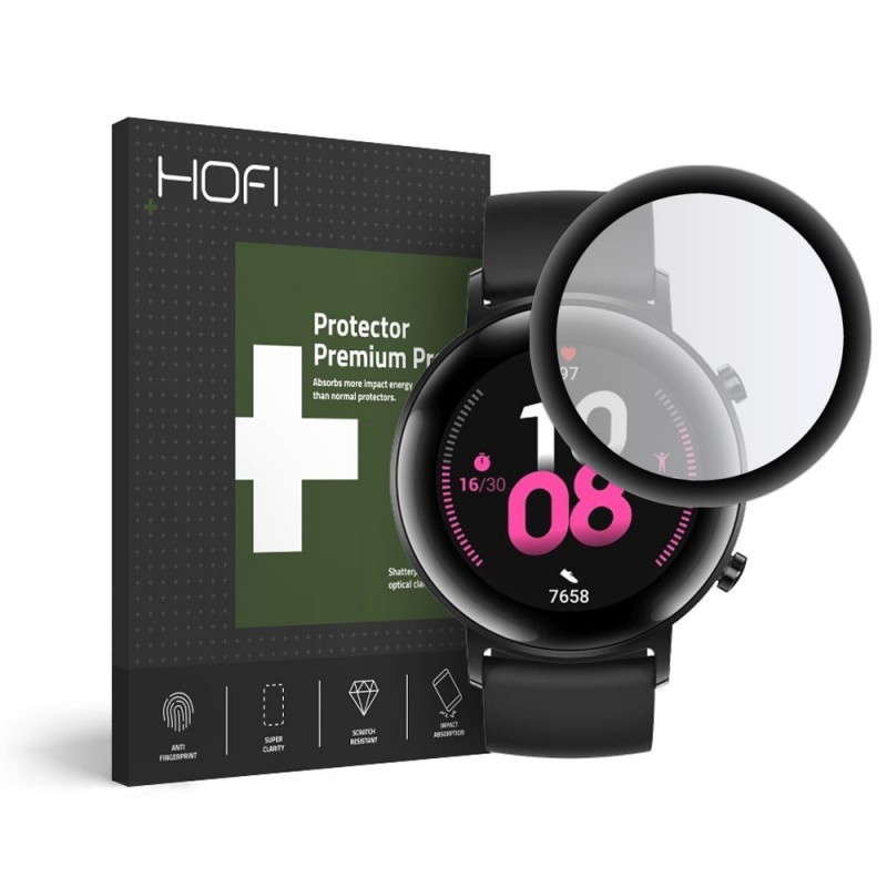 Γυαλί Προστασίας Hofi Huawei Watch GT 2 (42mm) Tempered Glass Pro+ 9H AntiCrash / AntiShock Black