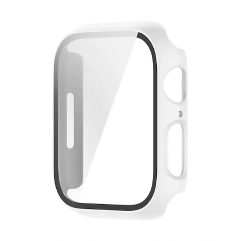 Θήκη PC Full Glass Screen Protector Apple Watch Series 7/8 (45mm) White