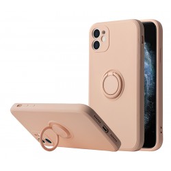 Θήκη Vennus Real Smooth Silicone Ring Finger Grip Xiaomi Redmi Note 11 Light Pink
