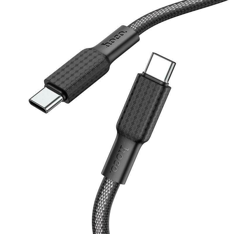 Καλώδιο Data Hoco X69 Jaeger Braided USB A to Type-C 60W 1m Black/White