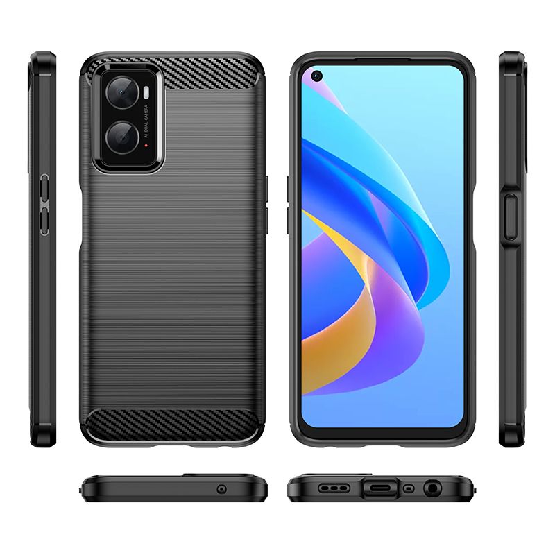 Θήκη Tech-Protect TPU Carbon Fiber Brushed Realme 9i Black