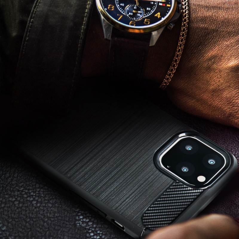 Θήκη Forcell TPU Carbon Fiber Brushed Xiaomi 12/12X 5G Black