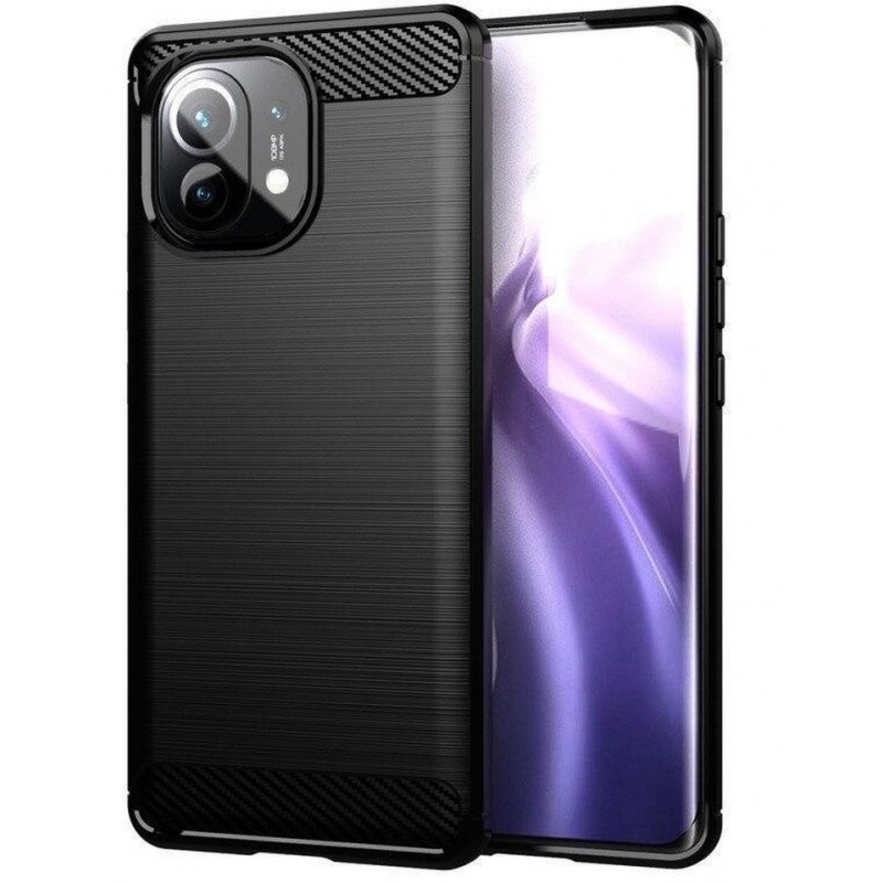 Θήκη Forcell TPU Carbon Fiber Brushed Xiaomi 12/12X 5G Black