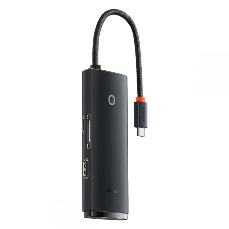Αντάπτορας Baseus Lite Series Hub USB-C + 2xUSB + HDMI + TF/SD Black (BS-OH019)