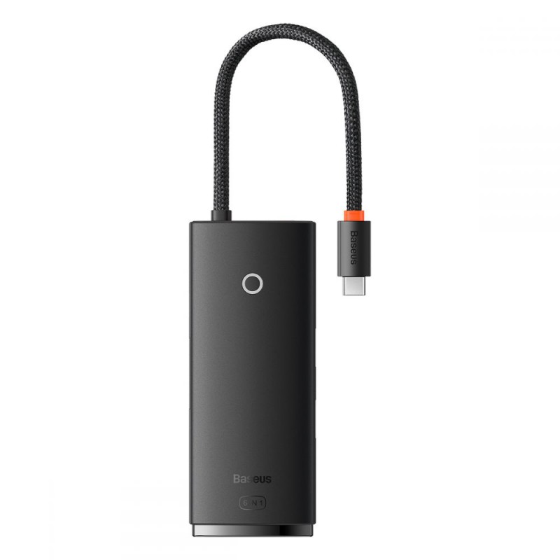 Αντάπτορας Baseus Lite Series Hub USB-C + 2xUSB + HDMI + TF/SD Black (BS-OH019)