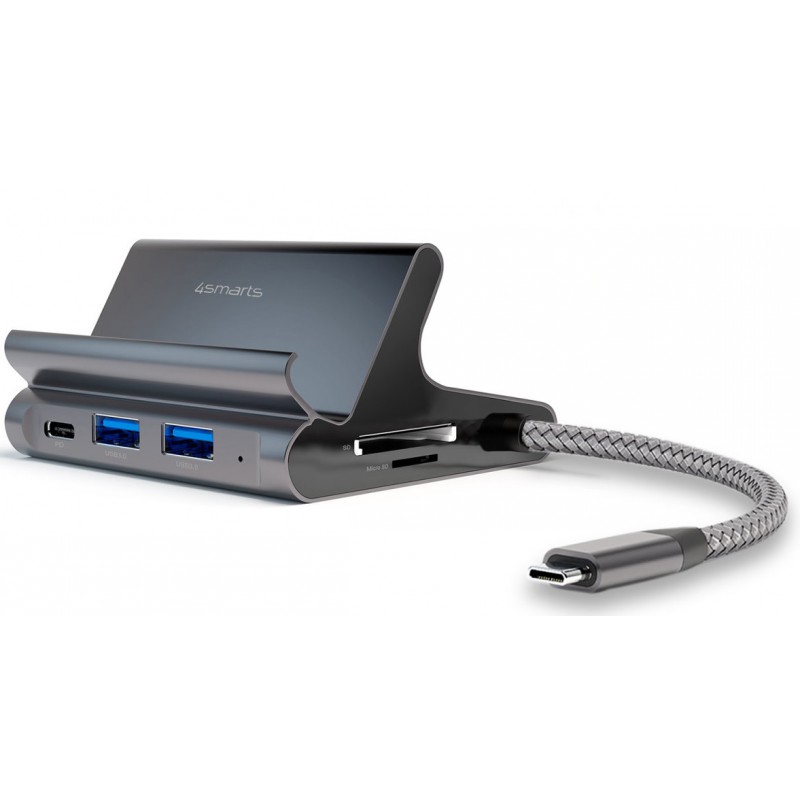 Αντάπτορας 4smarts Hub 7in1 Universal Tablet και Phone Stand Grey (456337)