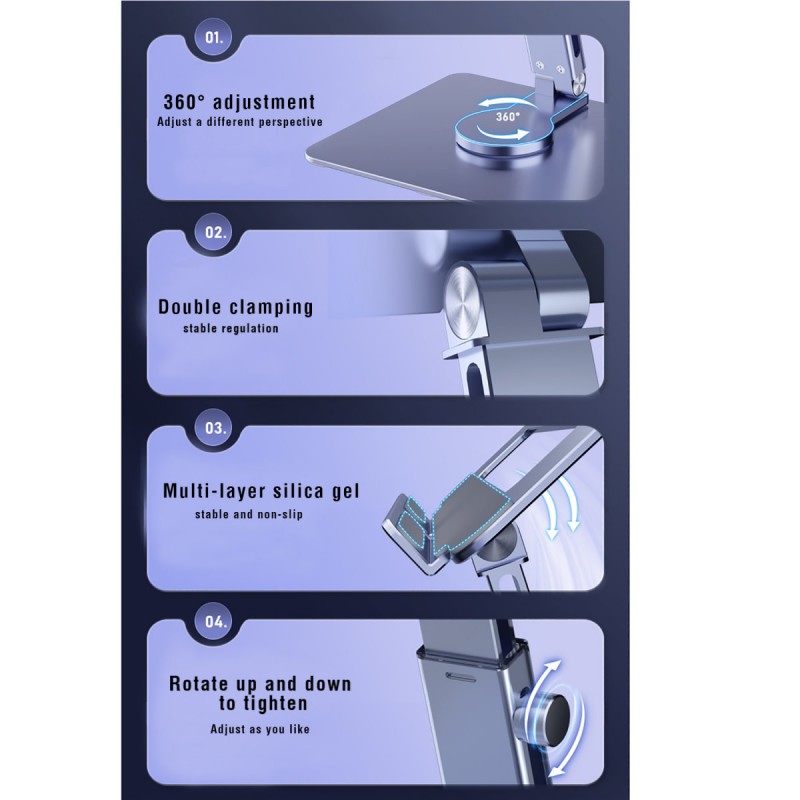 Βάση Γραφείου Ergofix H360° για Tablets Silver 
