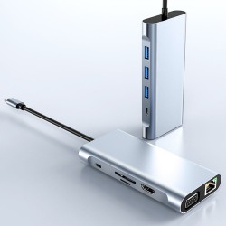 Αντάπτορας Tech-Protect V7 Hub 10in1 Grey
